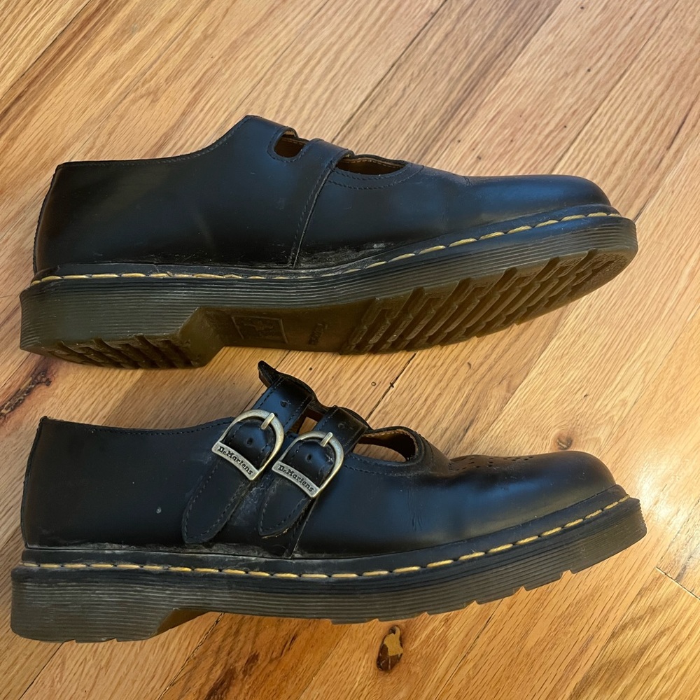 Dr Martens 8066 Mary Jane Black Leather Size 10/42 Great Condition!